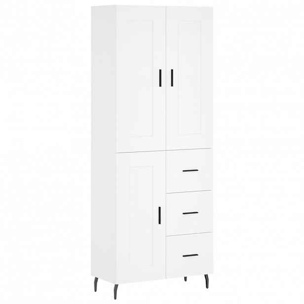 vidaXL Skříň highboard bílá 69,5 x 34 x 180 cm kompozitní dřevo