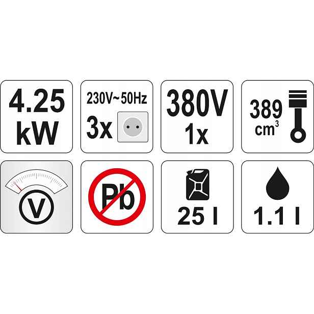 Agregát Pro Generátory 6500 W 400 V
