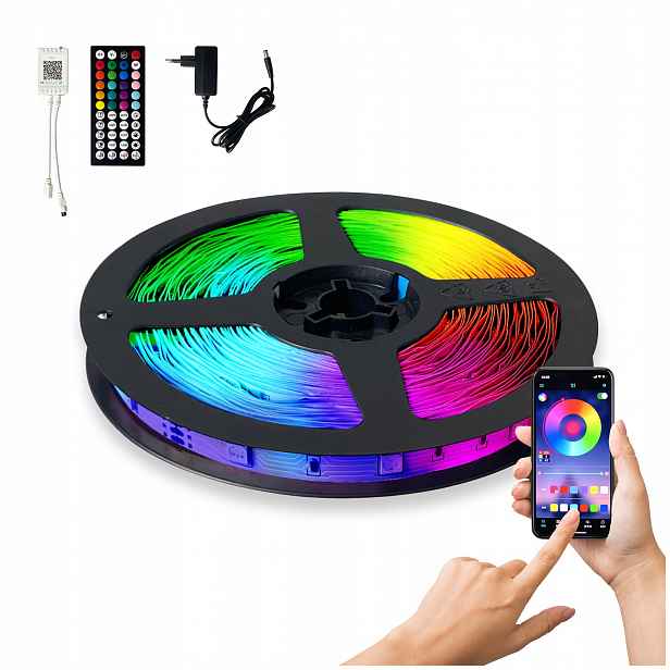 Led pásek 10M Rgb barevný s dálkovým ovládáním Aplikace Smart Blikání v rytmu hudby