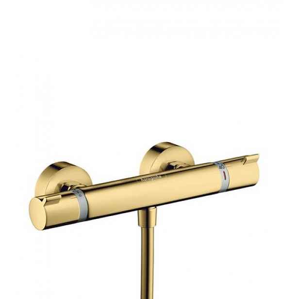 Sprchová baterie Hansgrohe Ecostat bez sprchového setu 150 mm leštěný vzhled zlata 13116990
