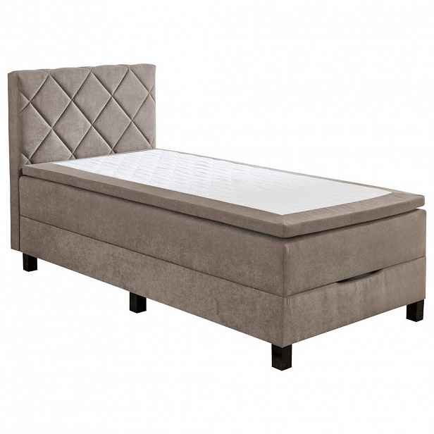 Boxxx POSTEL BOXSPRING, 120/200 cm, šedohnědá