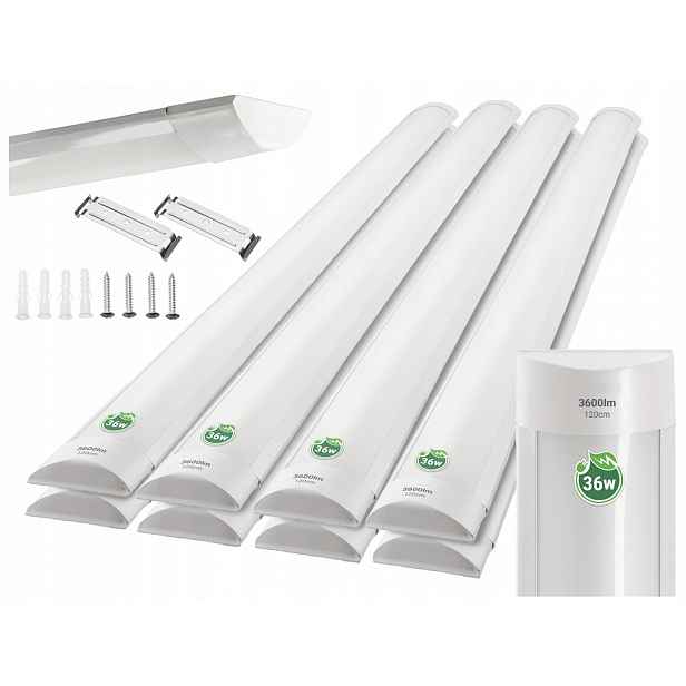 Nástěnná Led Lampa 120 cm Do Garáže 36W 3600lm Silné Led světlo 8x Sada
