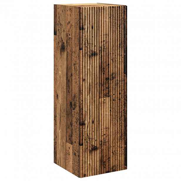 vidaXL Nástěnná koupelnová skříň Staré dřevo 33 x 34,5 x 100 cm