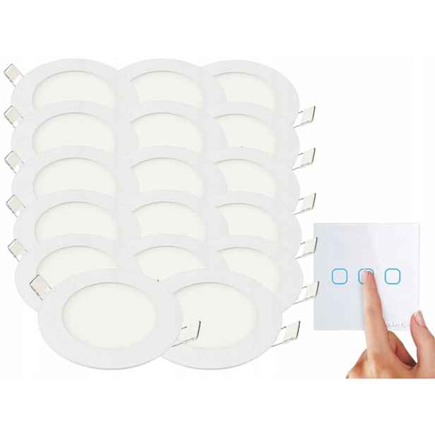 Sada Tenký panel Led svítidlo 3W 17x Vypínač