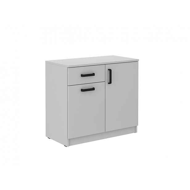 Komoda AGEPSTA 2D1S, světle šedá