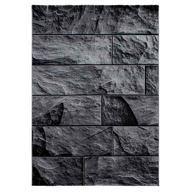 Kusový koberec Parma 9250 black, 80x150, šedá, chodba / předsíň, Ayyildiz