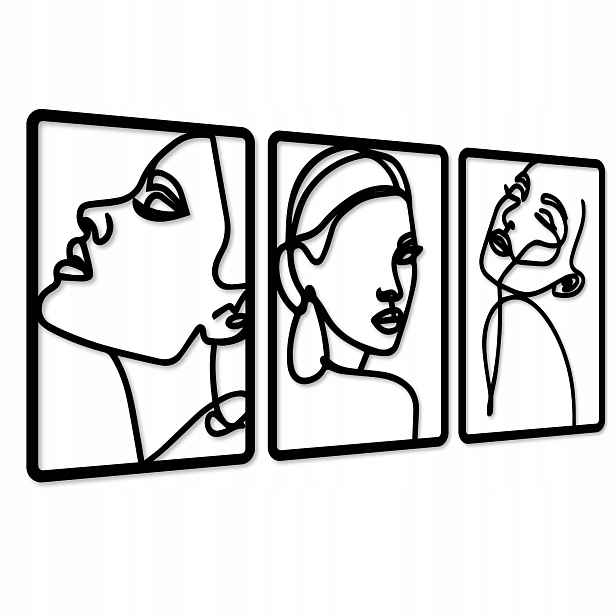 Obrazy Na Zeď Obraz Prolamovaný Velký Triptych Dřevěná Dekorace Moderní