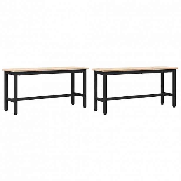 vidaXL Jídelní lavice 100 x 32,5 x 49 cm 2 ks Masivní borovicové dřevo