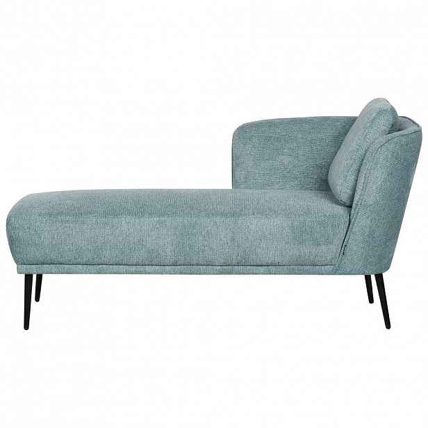 Beliani ČALOUNĚNÉ LEHÁTKO CHAISE LONGUE Modré Artheze