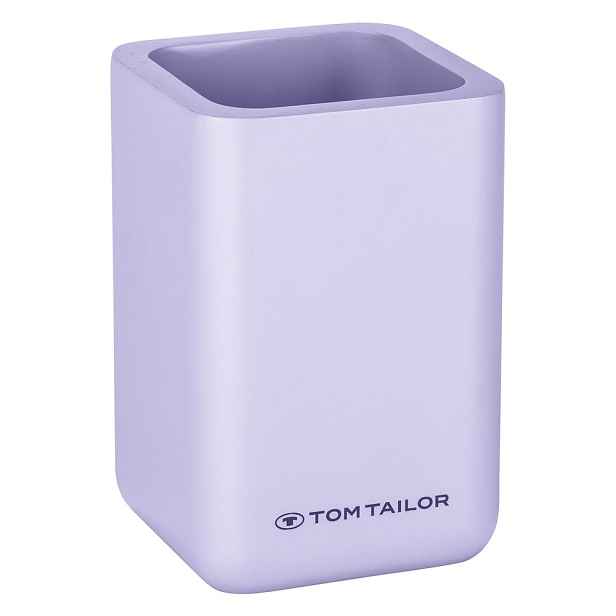 Fialový kelímek na zubní kartáčky z polyresinu Tom Tailor T-Rounded – Wenko