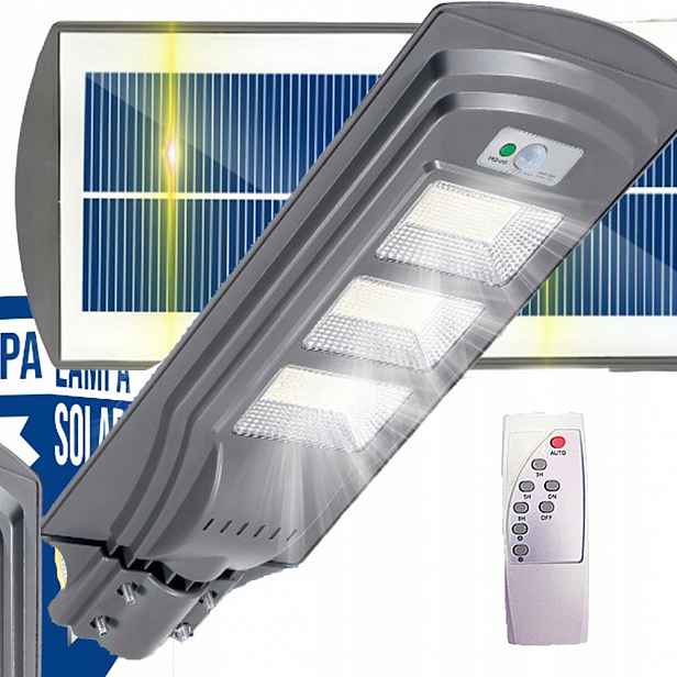 Solární Lampa Výkonná Led 1200W Pouliční pohybový senzor s dálkovým ovládáním Zahradní