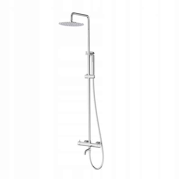 Sprchová sada, sprchový sloup Corsan Lugo, dešťová sprcha, výtokové ramínko 25 cm