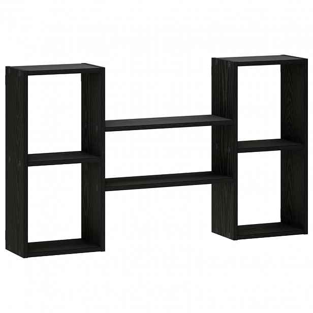 vidaXL Nástěnná polička Černý dub 102 x 17 x 59 cm Kompozitní dřevo