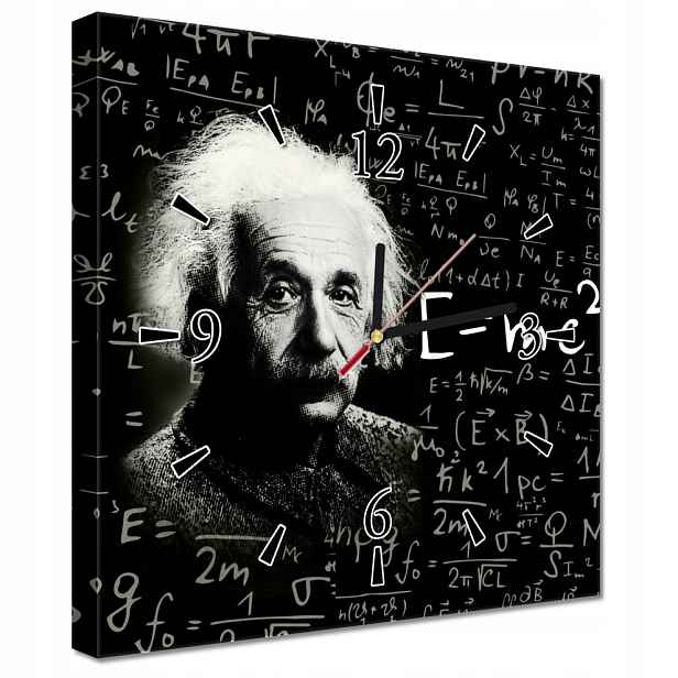 Nástěnné hodiny 30x30 Albert Einstein E=MC2