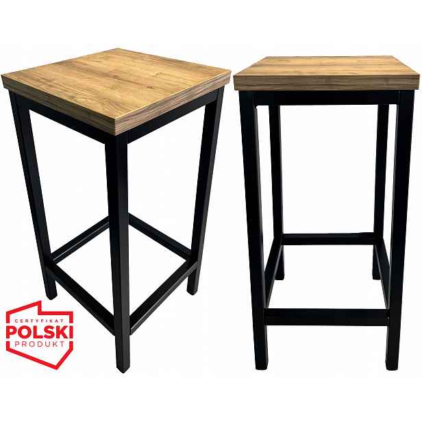 Barová Židle Kovový Kuchyňský Barový Stůl Loft 64,5 cm Polská Výroba
