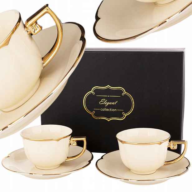 Šálek 2 ks sada porcelánových šálků sada porcelán 220 ml