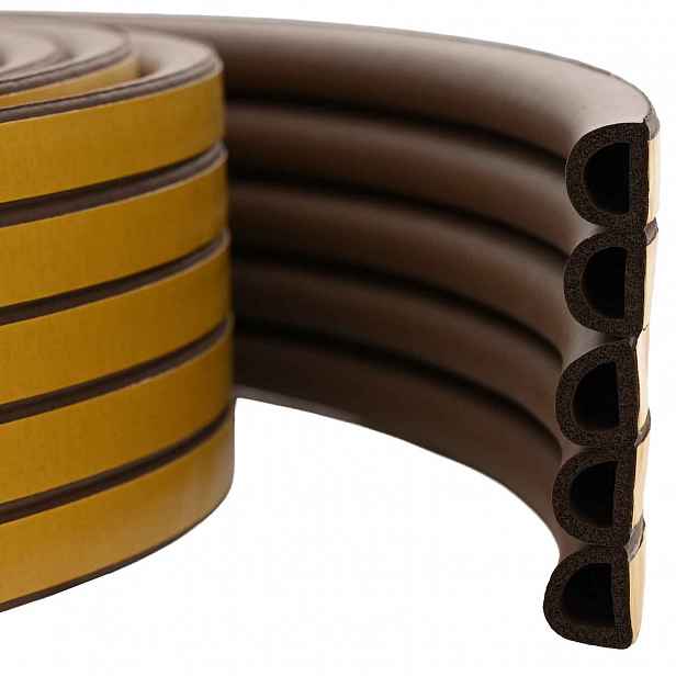 vidaXL Samolepicí okenní těsnění Hnědá 12 x 10 mm 25 m EPDM pěna