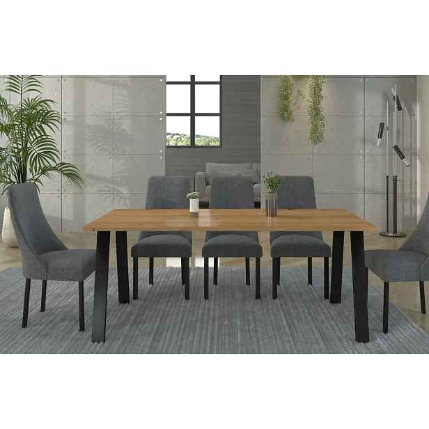 Casarredo Jídelní stůl KOLINA 138x90 cm černá/artisan