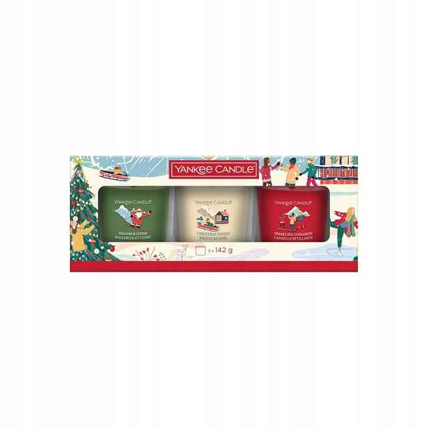 Dárková sada 3 svíček ve skleničkách na Vánoce Apres Ski Yankee Candle