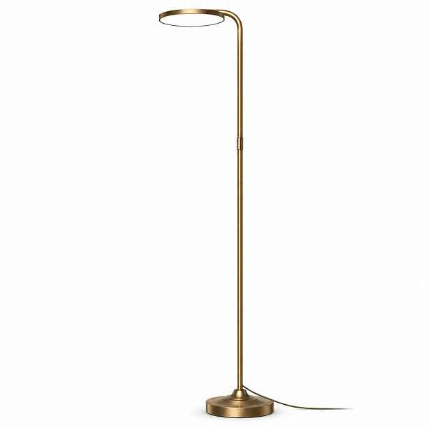 Stojací Led lampa, 36 W, stmívatelná, jasná, moderní s dálkovým ovládáním, bronzová