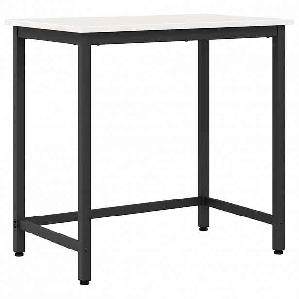 vidaXL stůl Bílá 80 x 50 x 77 cm Inženýrské dřevo a ocel
