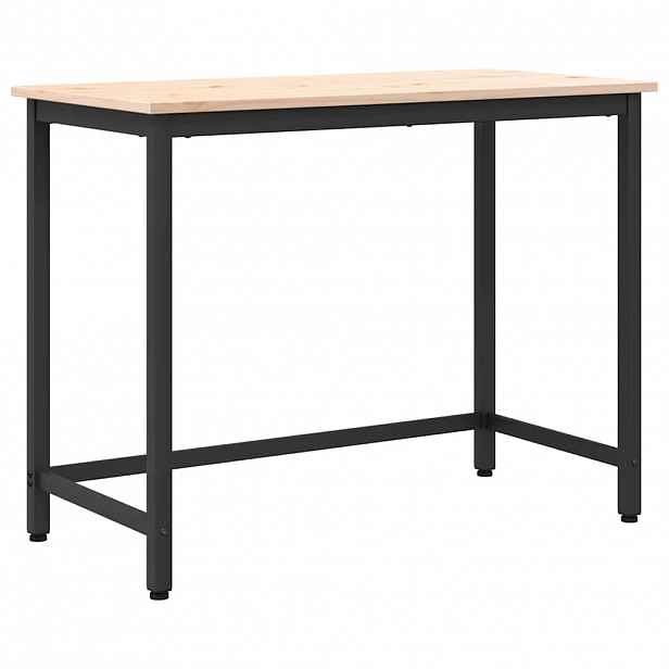 vidaXL stůl Přírodní 100 x 50 x 77 cm Inženýrské dřevo a ocel