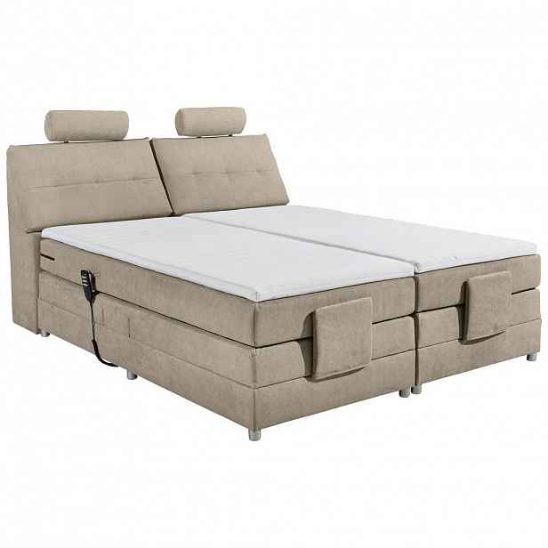 MID.YOU POSTEL BOXSPRING, 180/200 cm, pískové barvy