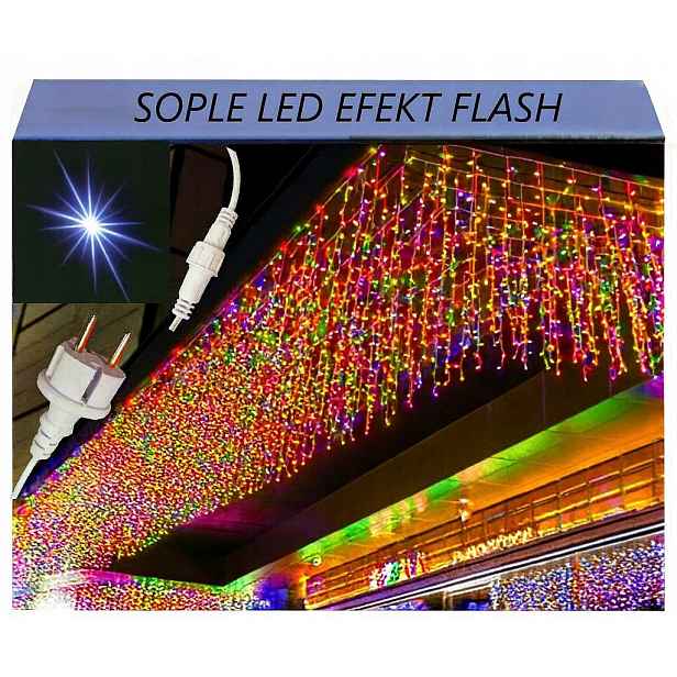 Rampouchy 500LED Barevné Venkovní Vánoční Osvětlení Na Stromeček Blesk