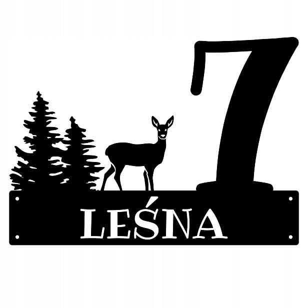 Číslo Na Dům 60cm Tabule Adresa Ocel 2MM Grafika 198