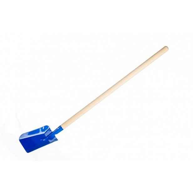Lopata/Lopatka modrá s násadou kov/dřevo 80 cm nářadí