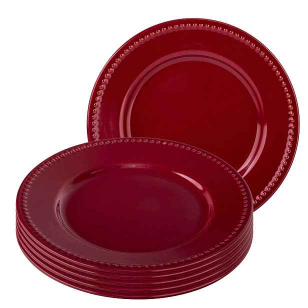 Obědové talíře 26,5 cm na hlavní chod, dort Altom Design Merlot 6 ks