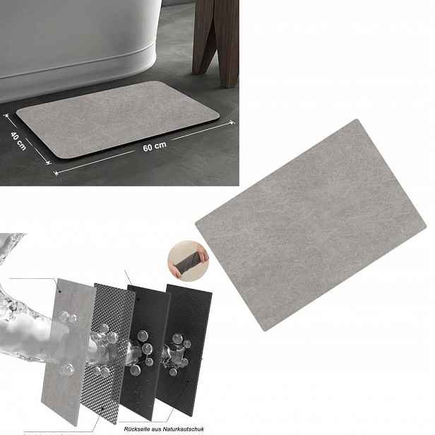 Rychle Schnoucí Koupelnová Podložka Premium 60x40 Snadné Čištění Pod Vanu