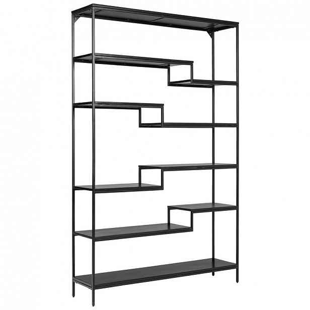 REGÁL, černá, železo, 120/190/30 cm Ambia Home