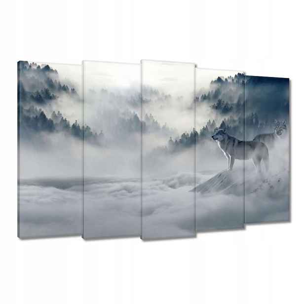 Obrazy 150x95 Vlci v přírodě