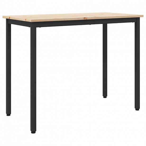 vidaXL stůl Přírodní 100 x 50 x 77 cm Inženýrské dřevo a ocel