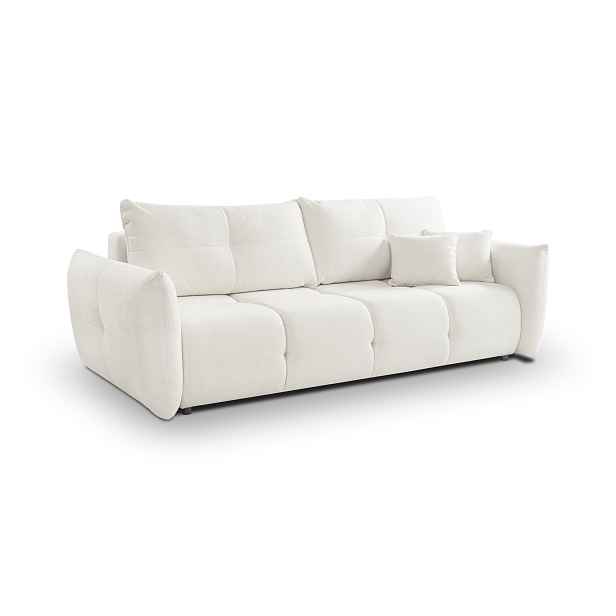 Laski Rozkládací pohovka Base 245 cm Sicuro 60 bouclé krémová