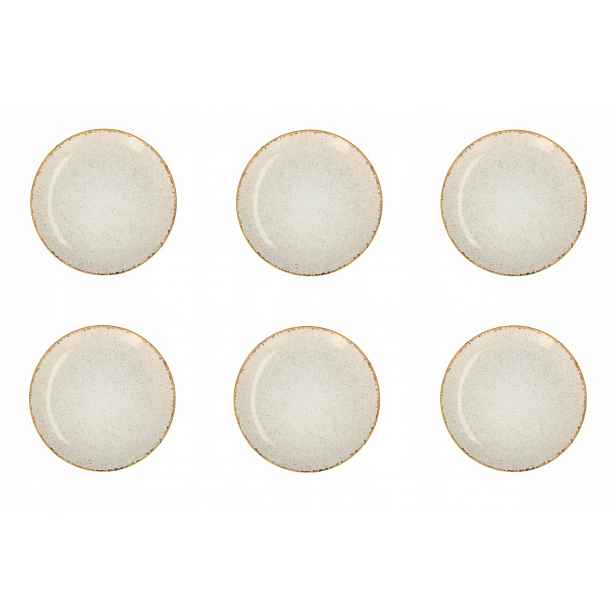 Lubiana Sada 6 porcelánových dezertních talířů mělkých 20,5 cm 9018
