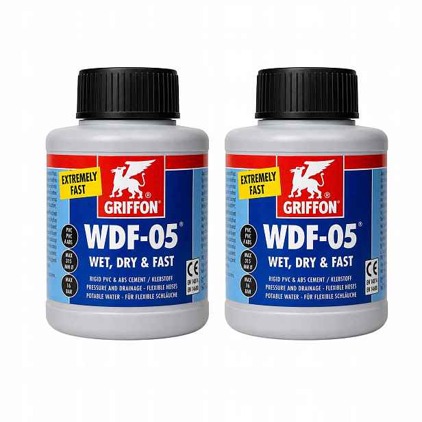 Pvc Lepidlo Na Trubky Griffon WDF-05 500 ml pro spojování tvarovek 2 kusy