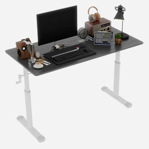 STILVORA ŠEDÝ výškově nastavitelný PSACÍ STŮL pro děti, kompaktní design, 120x60x90 cm