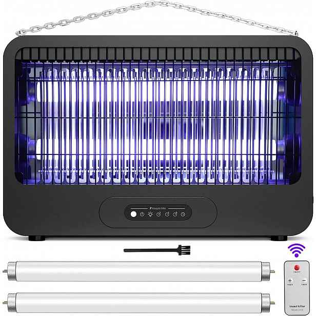 Elektrická Uv insekticidní lampa 20W Silná proti komárům Mouchy Pilot Timer Mjum