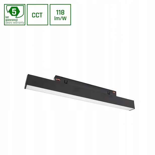 System Shift Cct – Line S lineární svítidlo 8W 100ST, Černá, Cct Switch