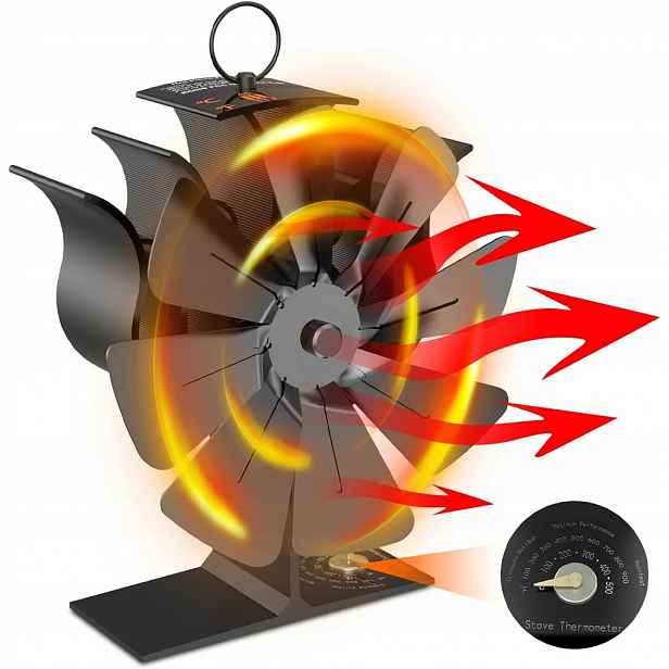Termoelektrický Krbový Ventilátor, Dvojitý Ventilátor Napájený Teplem