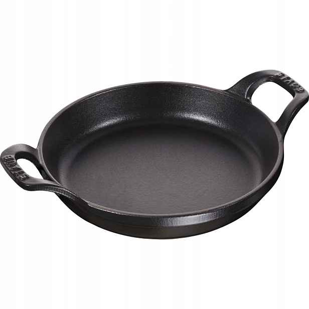 Zapékací mísa Staub kulatá 16 cm – litina, černý smalt