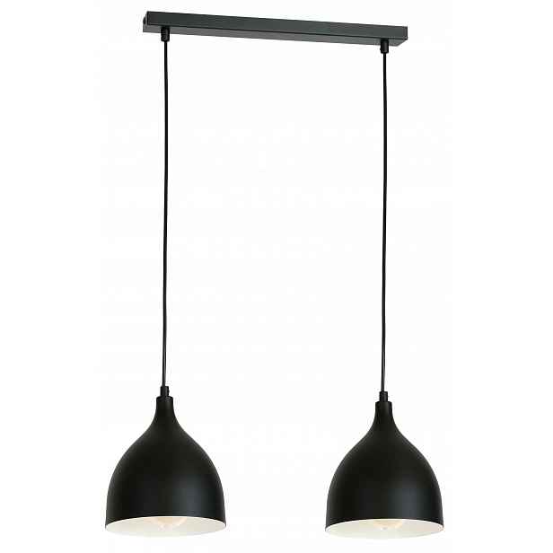 Závěsná stropní lampa Noak Classic černá bílá 2xE27 moderní do obývacího pokoje