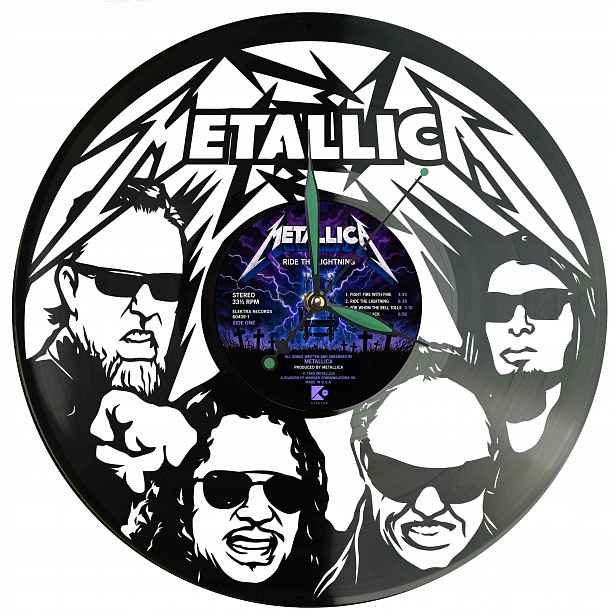 Metallica Vinyl Nástěnné hodiny Vinylová deska Moderní dekorativní Dárek