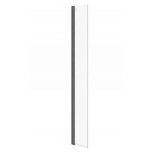 Cersanit Mille - Pohyblivá boční stěna pro Walk-In, 34x200 cm, černá/čiré sklo S161-011