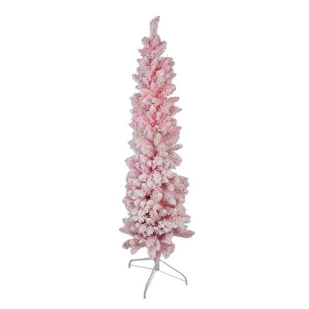 Růžový zasněžený umělý vánoční stromek Christmas Tree S - 30*30*120 cm Clayre & Eef