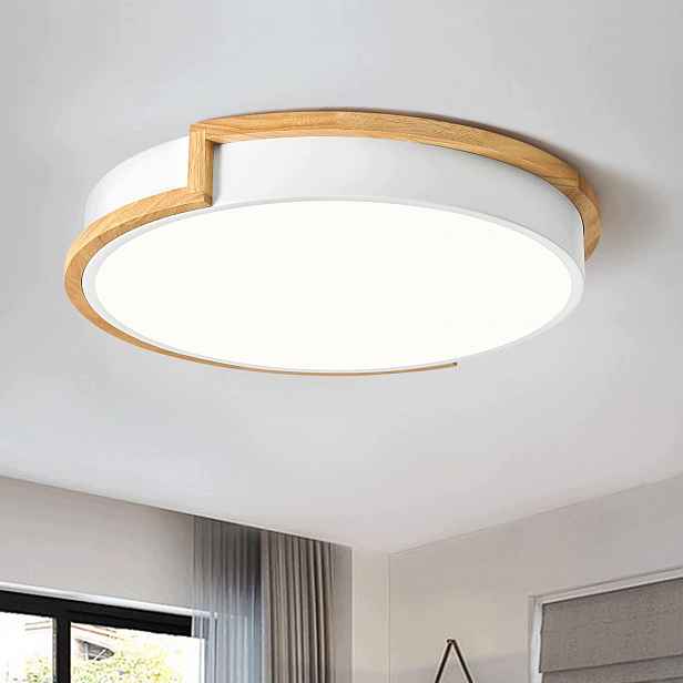 Stropní svítidlo Vikaey Led bílá 40 cm dřevěná 36 W 4000 K
