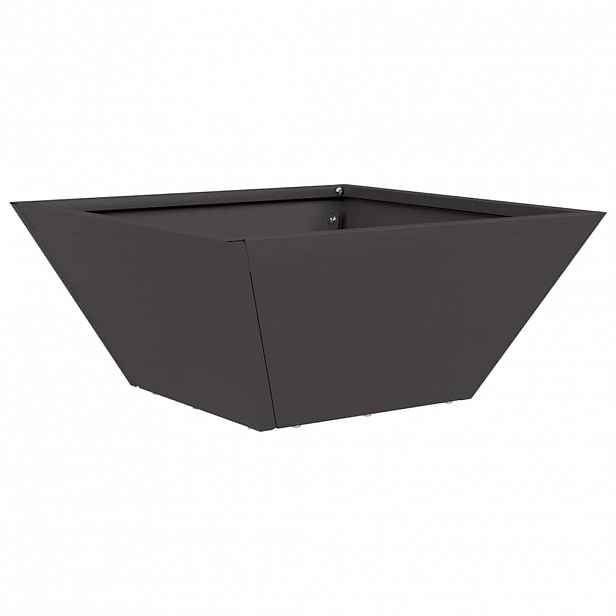 vidaXL Zahradní pěstebník Černá 35 x 35 x 15 cm Studená válcovaná ocel