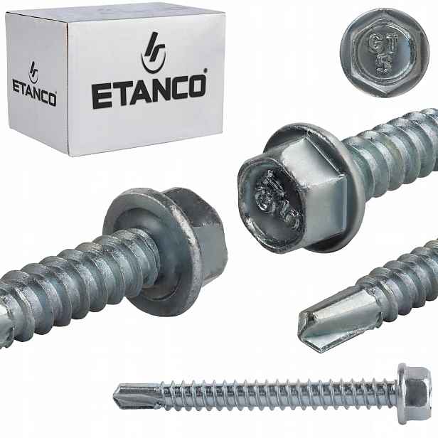 Samovrtné šrouby do kovu 5 mm 5,5x60 mm Pozink 250 ks Etanco GT5